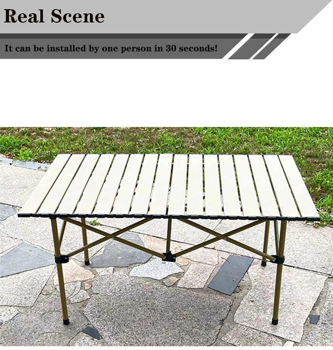 Square Folding Camping Table. Modern Design Lightweight Carbon 