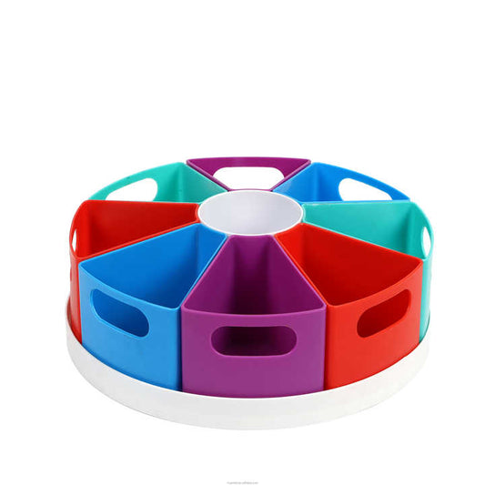 Create a space storage center, rotating turntable, office storage basket, educational storage organizer, craft organizer 