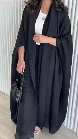 Open abaya with buttons 