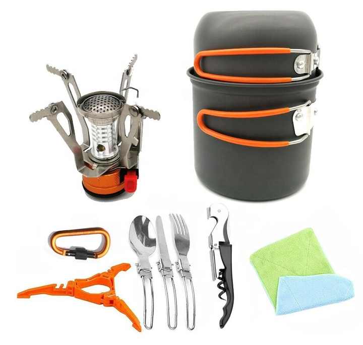 منتج رائج لعام 2022، طقم أدوات طهي محمول . Hot Product of 2022, Portable Outdoor Camping Hiking