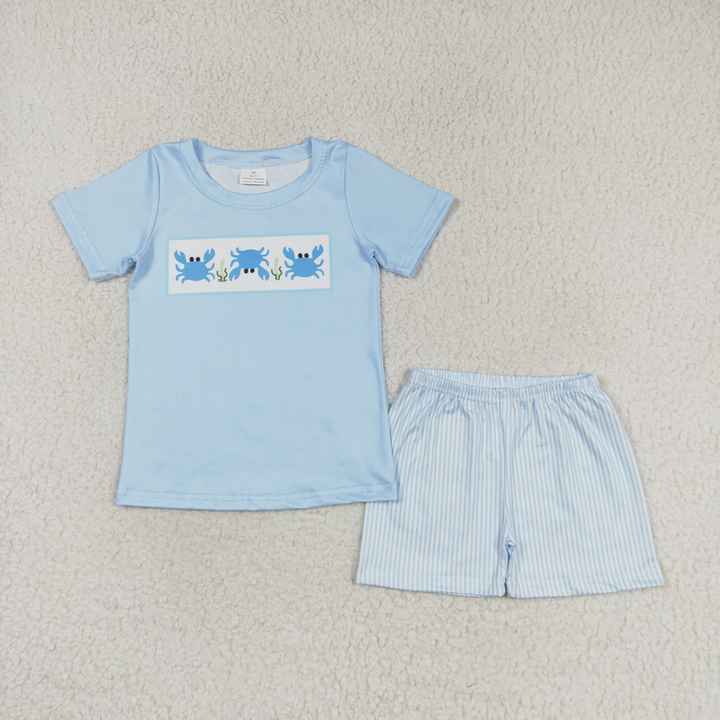 Wholesale Hot Sale Kids Short Sleeve Shirt Shorts 