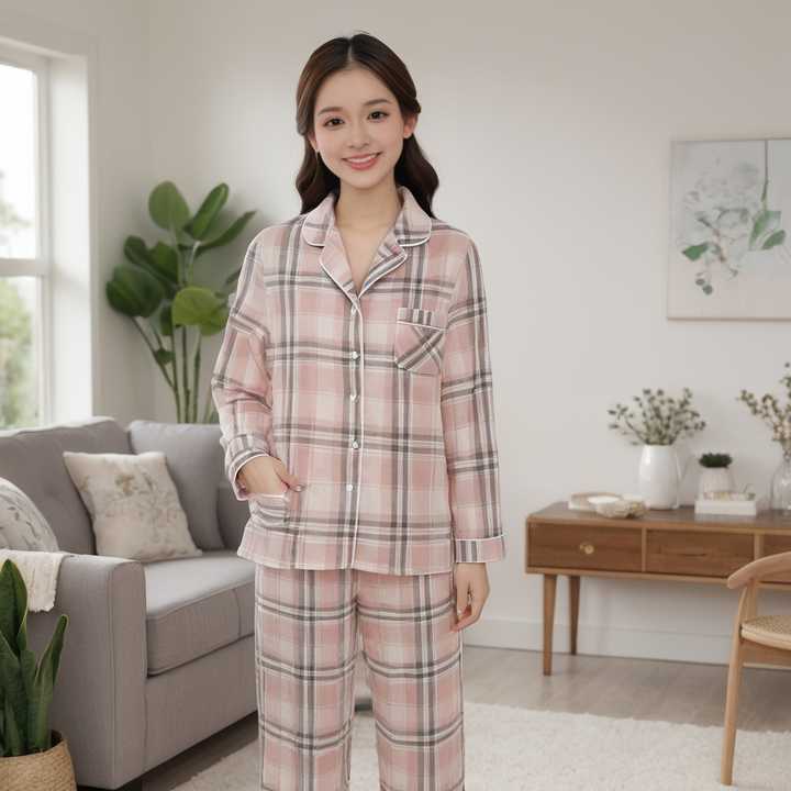 Women's long-sleeved pajamas 