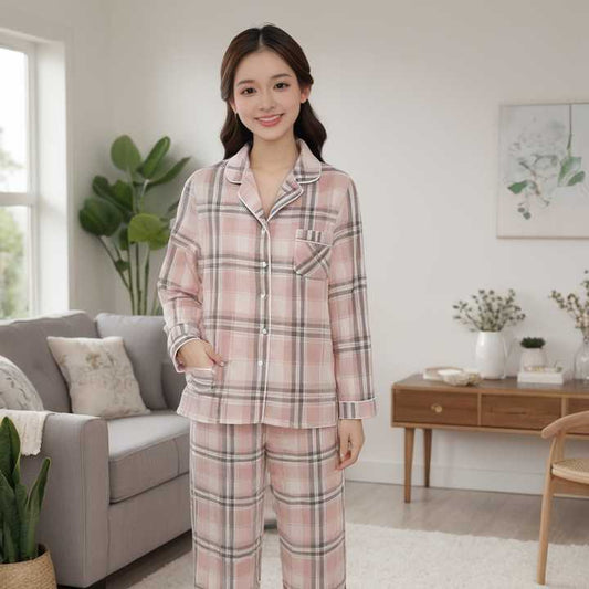 Women's long-sleeved pajamas 