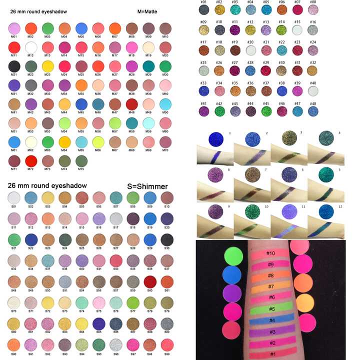 DIY Custom Your Own Brand Eyeshadow Pan Pigmented Vegan Eyeshadow Pallet Private Label Eyeshadow Palette 