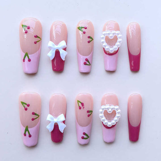 Hot Selling French Style Multi Size Long Nails