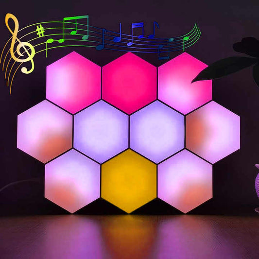 Hexagonal wall lights