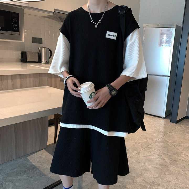 Boys' Shorts and T-Shirt Set, Summer Loose Plus Size 