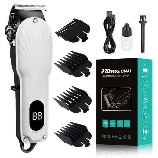 ماكينة تشذيب الشعر الكهربائية اللاسلكية . Professional Cordless Electric Hair Trimmer USB Hair