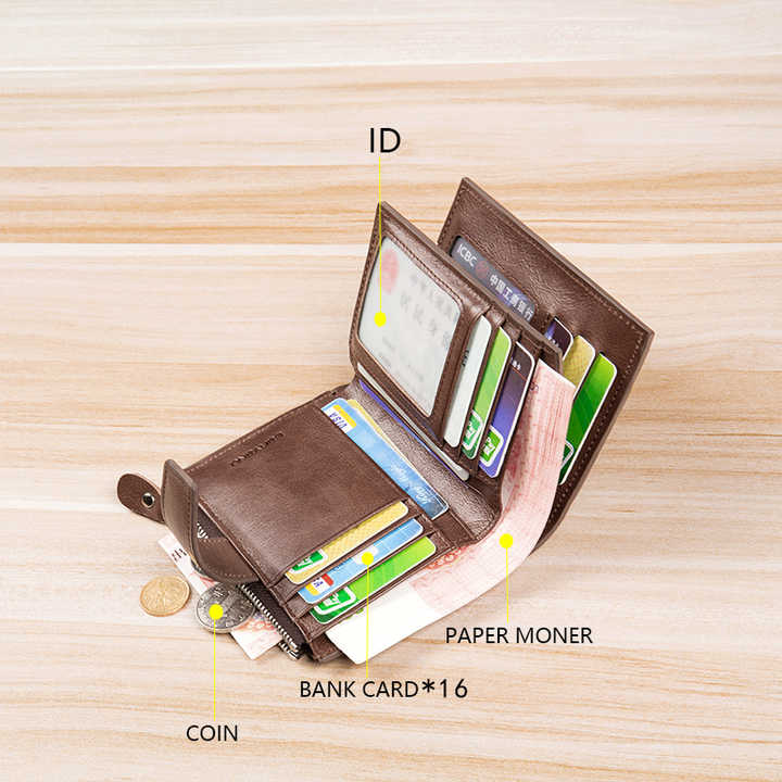 Baniano Fashion Genuine Leather RFID Men's Money Clip. 