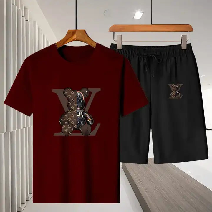 Men's 2 Pieces T-Shirt Set Summer Custom Design 