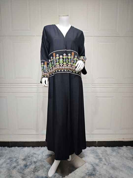 Colorful embroidered abaya 