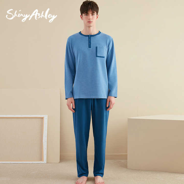 Men's Warm Autumn Winter Pajamas, Sleepwear. 