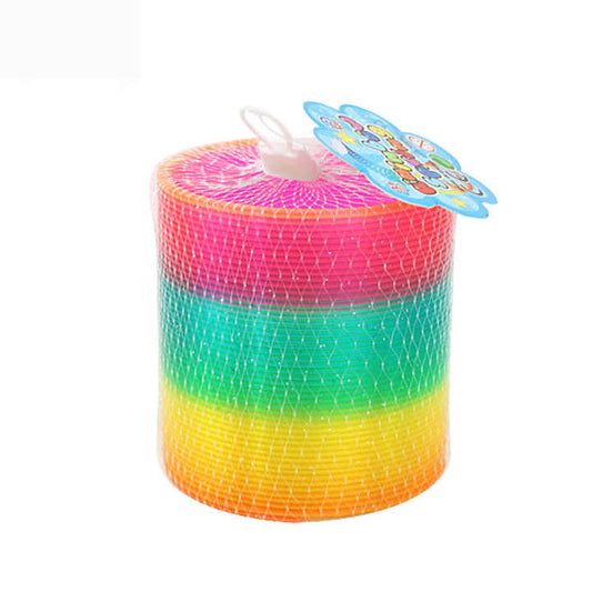 لعبة ألغاز مرنة ملونة للربيع, لعبة من البلاستيك السحري على شكل قوس قزح Colorful Spring Flexible Puzzle Toy, Magic Rainbow Plastic Toy