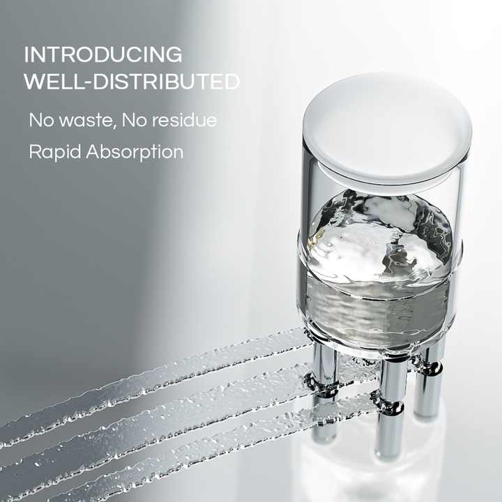 Distribute hair serum to massage the scalp. 