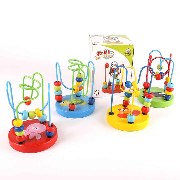 Small Round Beads Wooden Toy Early Education Puzzle Wooden Toys for Kids 