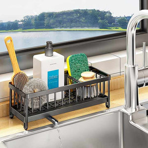 Huge Discounts Stainless Steel Sponge Holder for Sink, Sponge Holder for Washing Sponges and Washing Brushes, Kitchen Countertop Organizer 