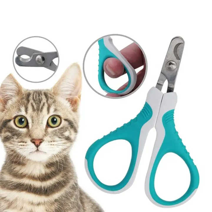 Stainless Steel Cat Nail Clippers Pet Grooming Claw Cutters for Small Animals 