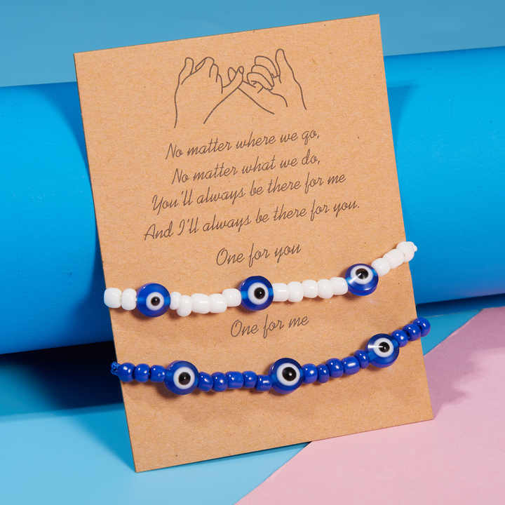 Best Friends Couple Bracelets in Blue 