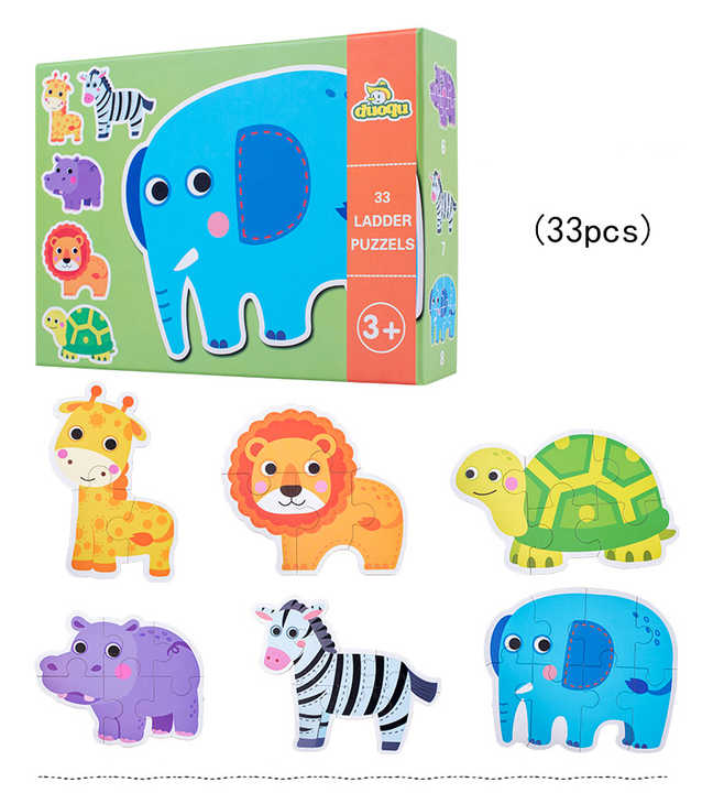 Wooden Learning Card Puzzles Game Early Educational Game. 