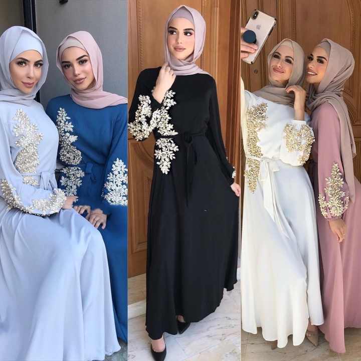 Dubai Abaya Muslim Women Dress Long-فستان نسائي مسلم