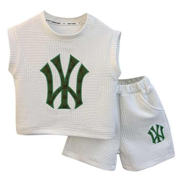 Shorts Two Piece Children's Leisure Sports Set- New Summer Children's Clothing Set for Boys