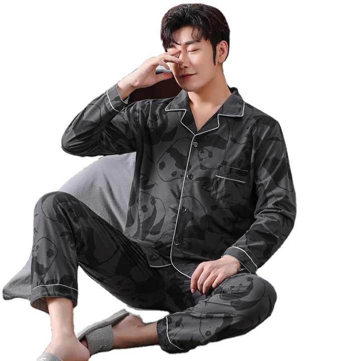 High quality autumn men's milk pajamas sleepwear 