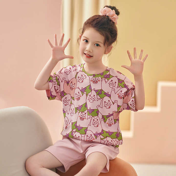 Custom Summer Cotton Pajamas for Kids Child 