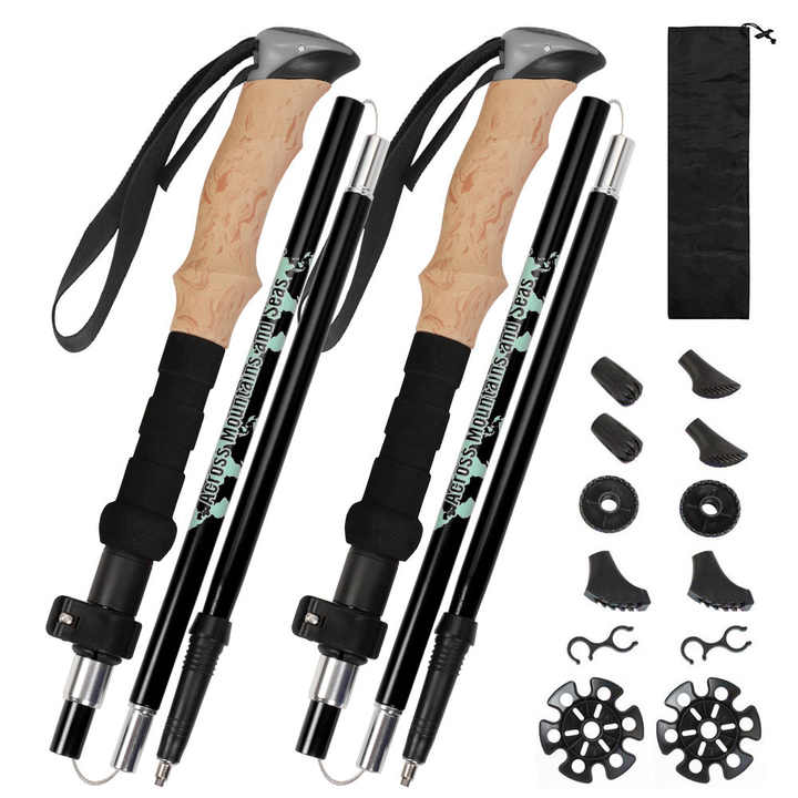 5 Pieces Set of Aluminum Alloy Folding Chopsticks 