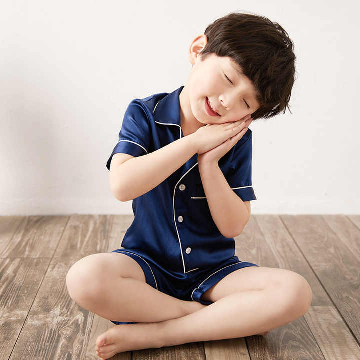 ملابس نوم صلبة مخصصة للأطفال - Solid Sleepwear Set Kids