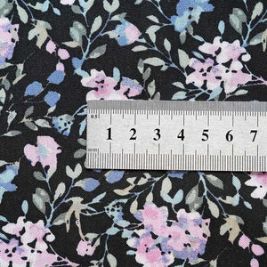 Skin-Friendly Pajamas and Shirt Clothing Fabric قماش حرير قطني مطبوع عليه زهور باللونين