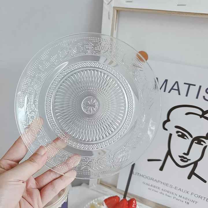 glass fruit salad plates 