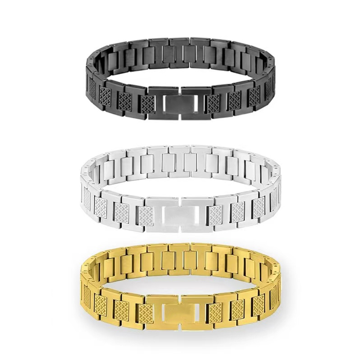 Men's Hip Hop Fashion Stainless Steel Watch 