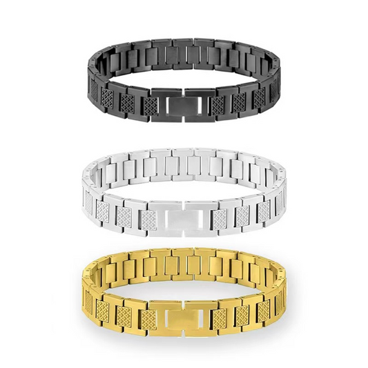 ساعة يد رجالي هيب هوب أنيقة من الفولاذ . Men's Hip Hop Fashion Stainless Steel