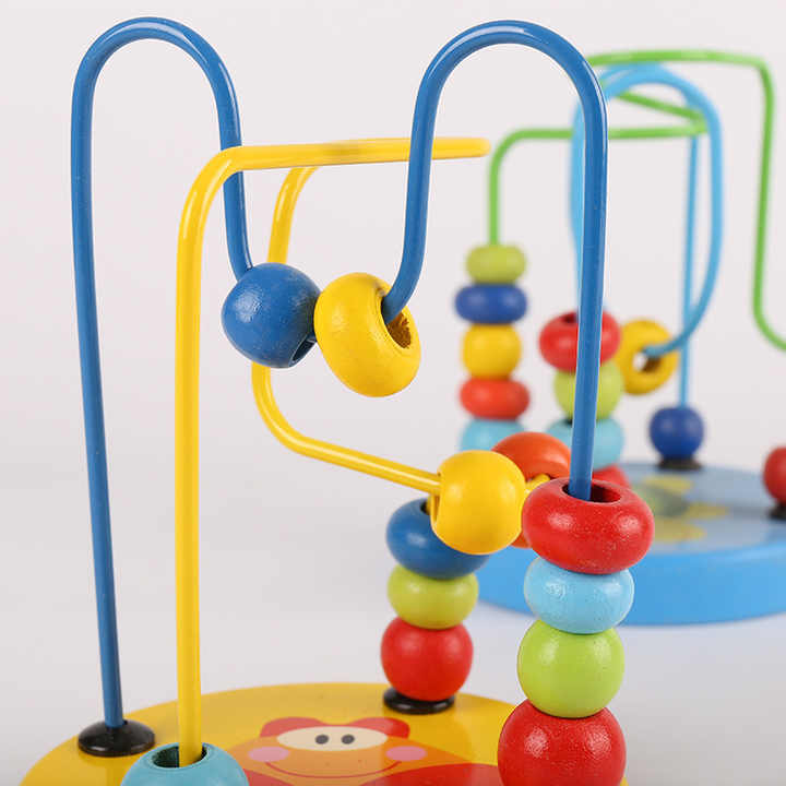 Small Round Beads Wooden Toy Early Education Puzzle Wooden Toys for Kids 