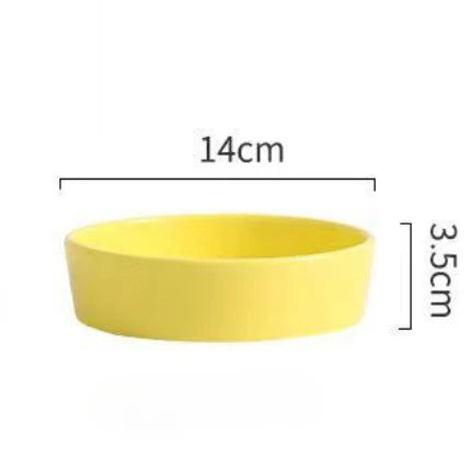 Cute double grain ceramic tray with anti-drip. Bowls and feeders. 