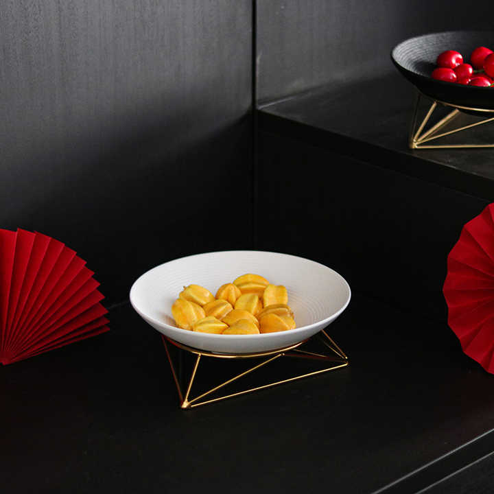 Large Luxury White Ceramic Serving Tray 