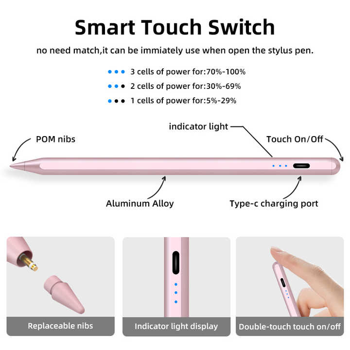 قلم ستايلس نشط لأجهزة iPad اللوحية للبيع . Active Stylus Pen for iPad Tablets Wholesale Capacitive