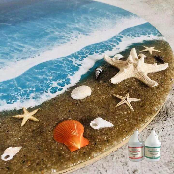 Modern Design Epoxy Wood Table 