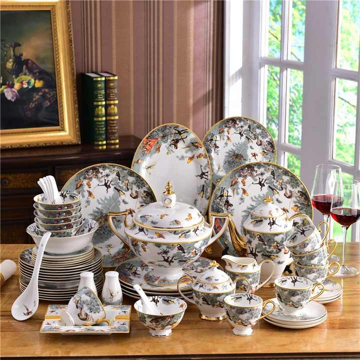 Serving utensils plates 