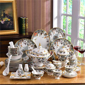 Serving utensils plates 