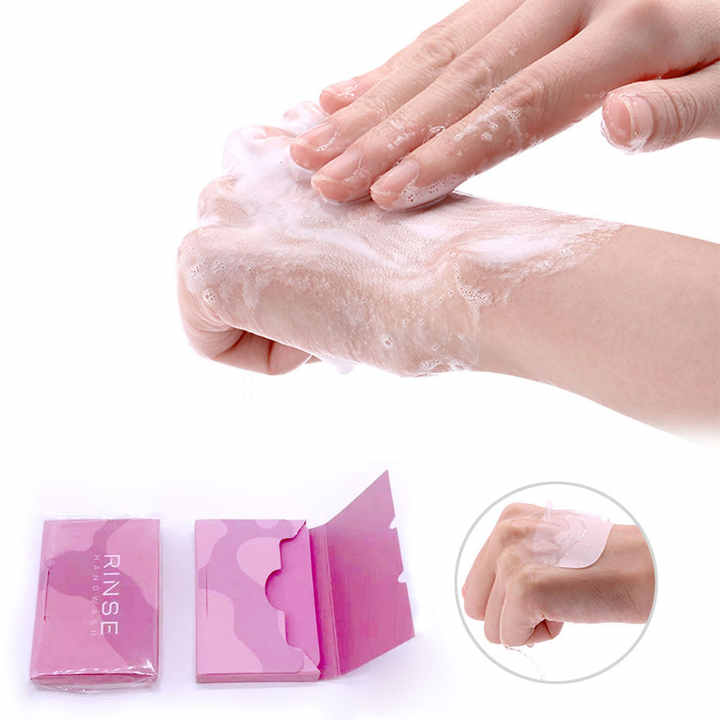 Portable paper soap dispenser 