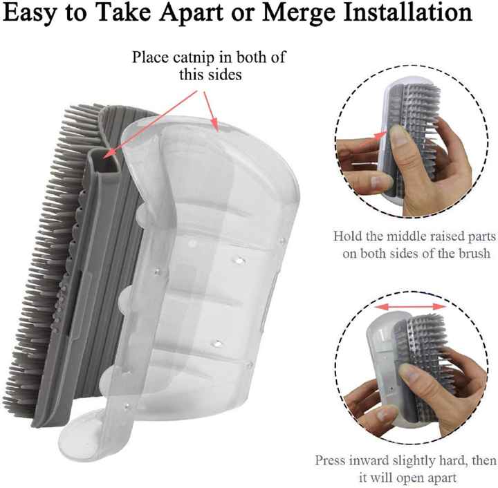 Soft Corner Wall Scratcher Toy Cat Self Grooming 