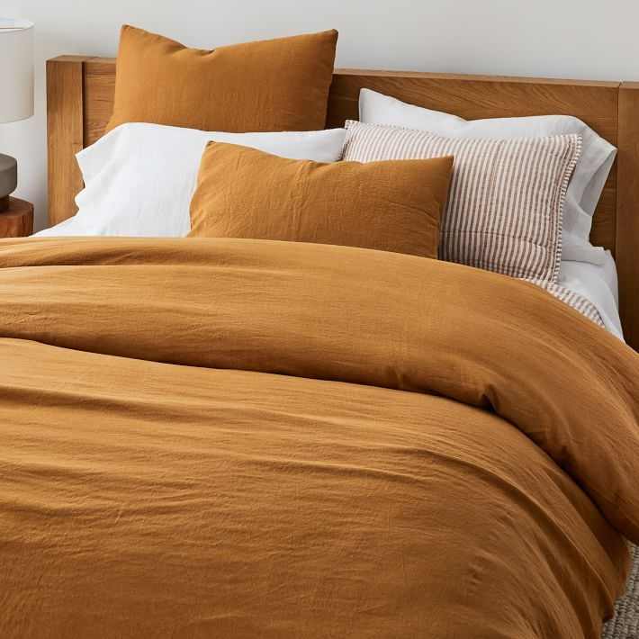 Breathable French Linen Bed Sheet Set, Washed 