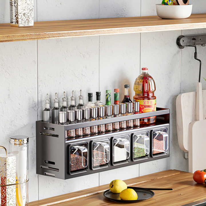 Wall Mounted Metal Storage Rack for Home Garden and Housekeeping 