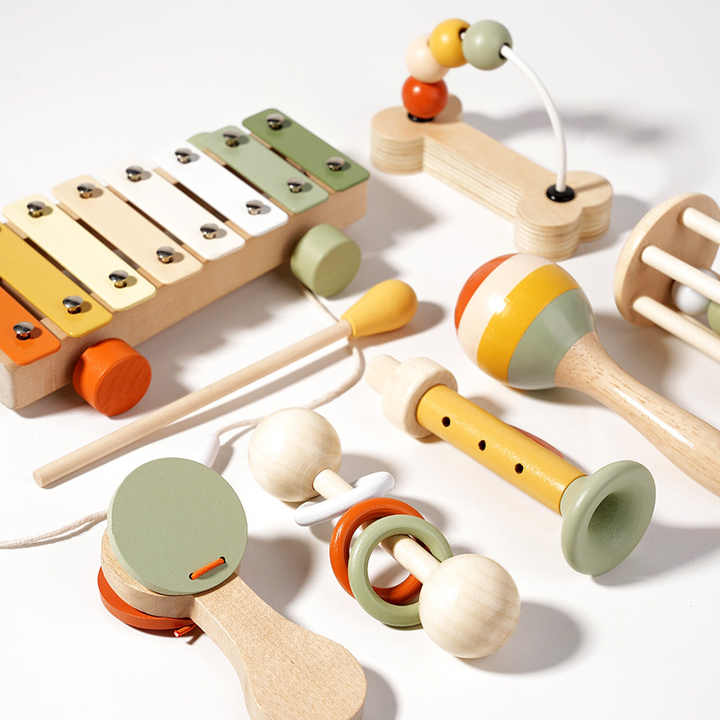 منتج جديد CE-لعبة خشخيشة خشبية مونتيسوري . New Product CE - Multifunctional Montessori Wooden