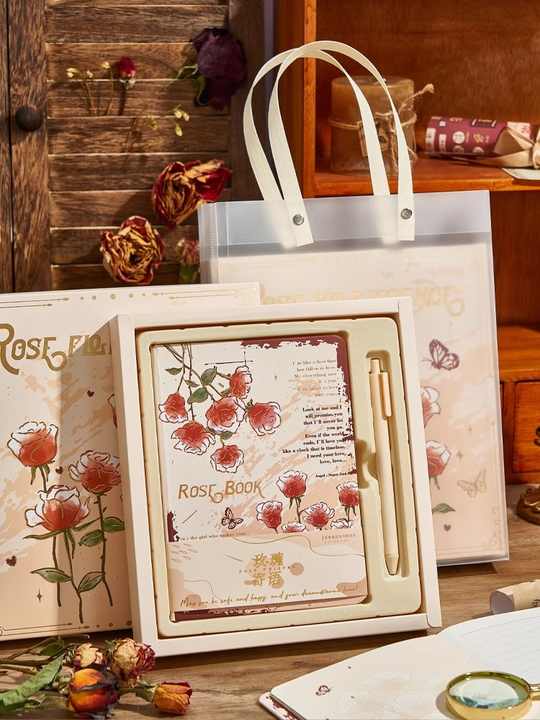 Rose Diary Gift Box Set Hand Account-مجموعة هدايا
