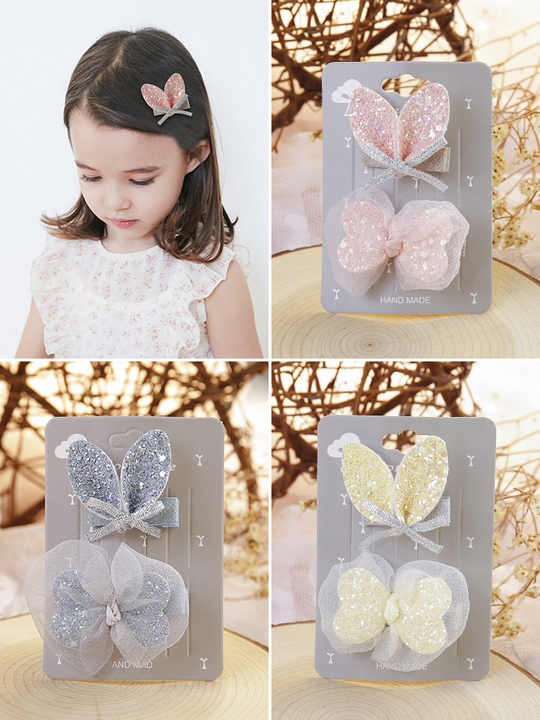 مجموعة من دبابيس الشعر الشبكية  set Wholesale Cartoon Mesh Knot Bow