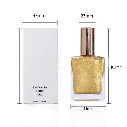 تنظيف وتثبيت زيت لامع للجسم