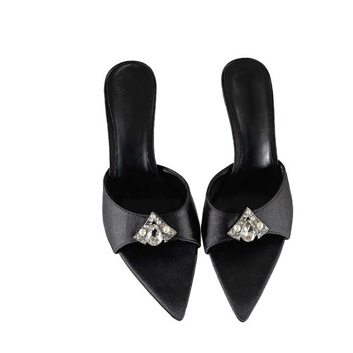 rhinestone studded heel 