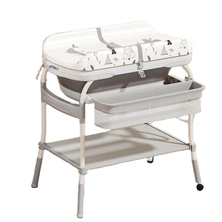 Table with baby changing table with portable folding baby changing table 